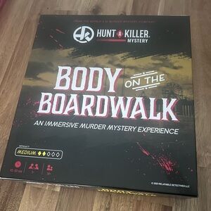 murder mystery board game - body on the boardwalk